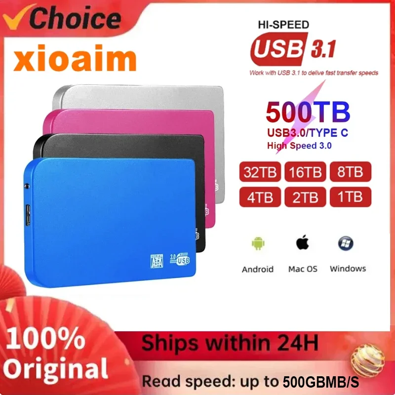 

For Xiaomi Original High-speed SSD Portable External Solid State Hard Drive USB3.0 Interface Mobile Hard Drive For Laptop/mac