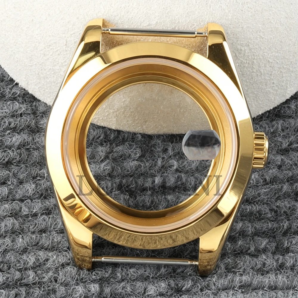 

36/39mm Gold NH35 Case Solid Stainless Steel Watch Case Fit Seiko NH35 NH36 Movement 28.5mm Dial Sapphire glass Datejust Case