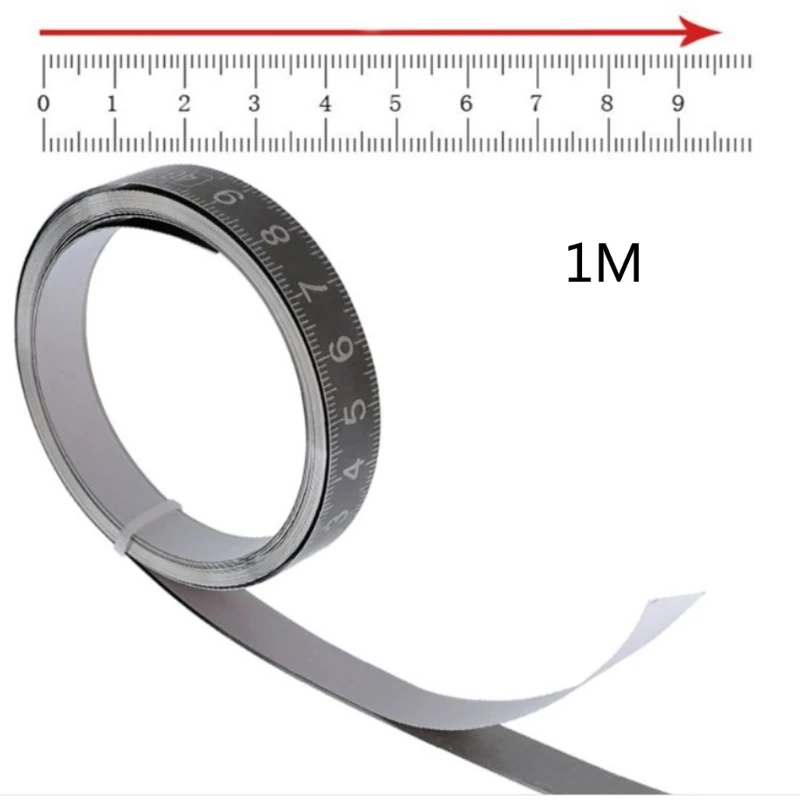 Cinta métrica de doble escala para carpintería, herramienta doméstica de 1m, palo en banco de trabajo, regla de mesa, cinta adhesiva, sierra de dibujo