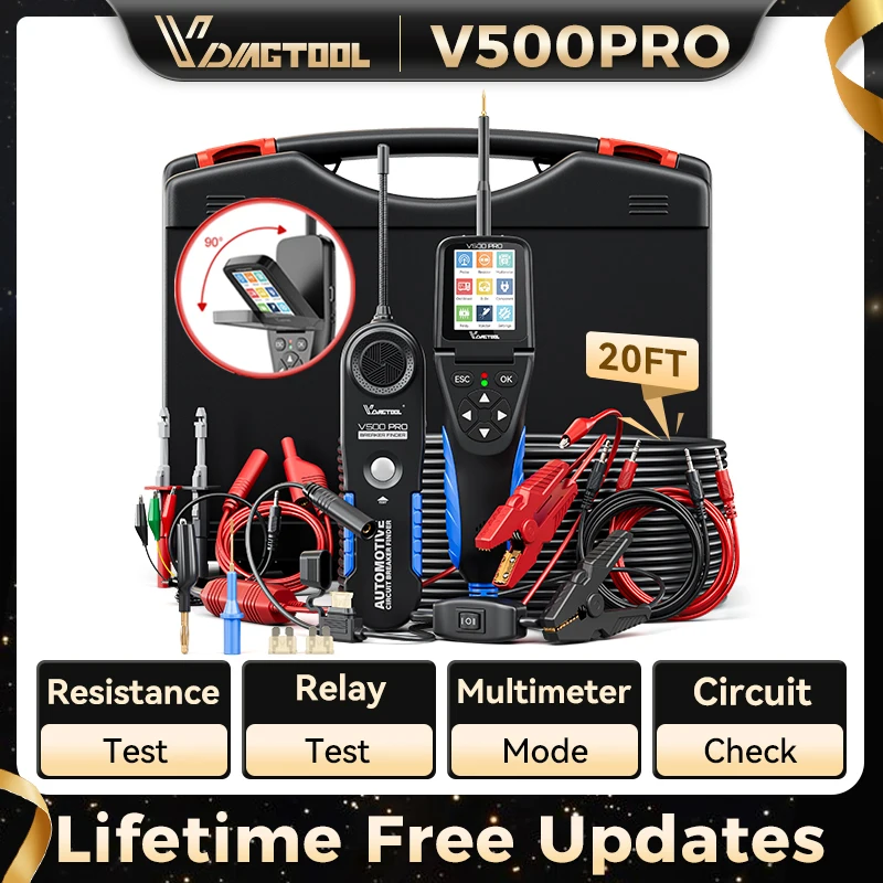 

VDIAGTOOL V500PRO 2-in-1 Electrical System Auto Circuit Tester Power Probe Car Repair Diagnose Tool Circuit Voltage Break Test