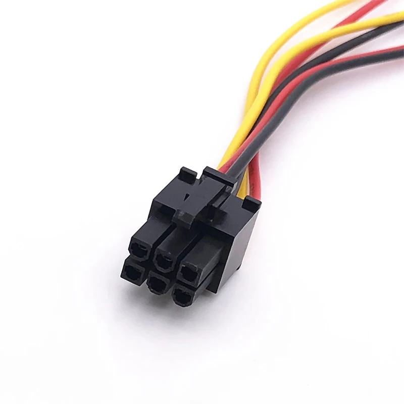 1PC Dual 4Pin IDE to 6Pin PCI Express Graphics Card Power Supply Cable Adapter