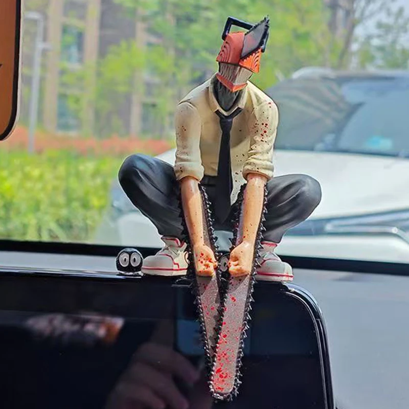 1-3 Stück auf Lager Anime Chainsaw Man Figur Denji Actionfigur Autodekoration Puppe PVC Sammelspielzeug Kindergeschenke
