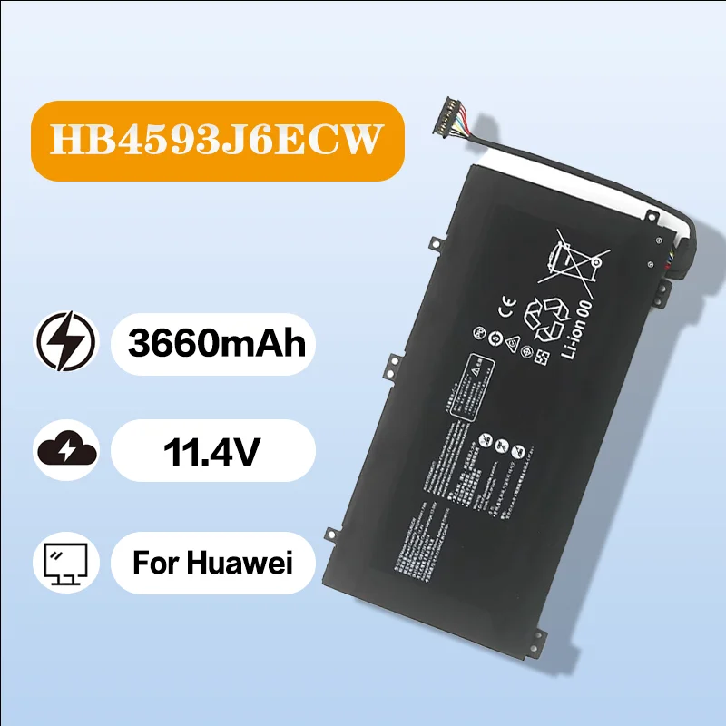 

Laptop Battery HB4593J6ECWd for Huawei MateBook 13 (WRT-W19/WX9/W29, HN-W19L) 11.4V 3660mAh Replacement Notebook Battery