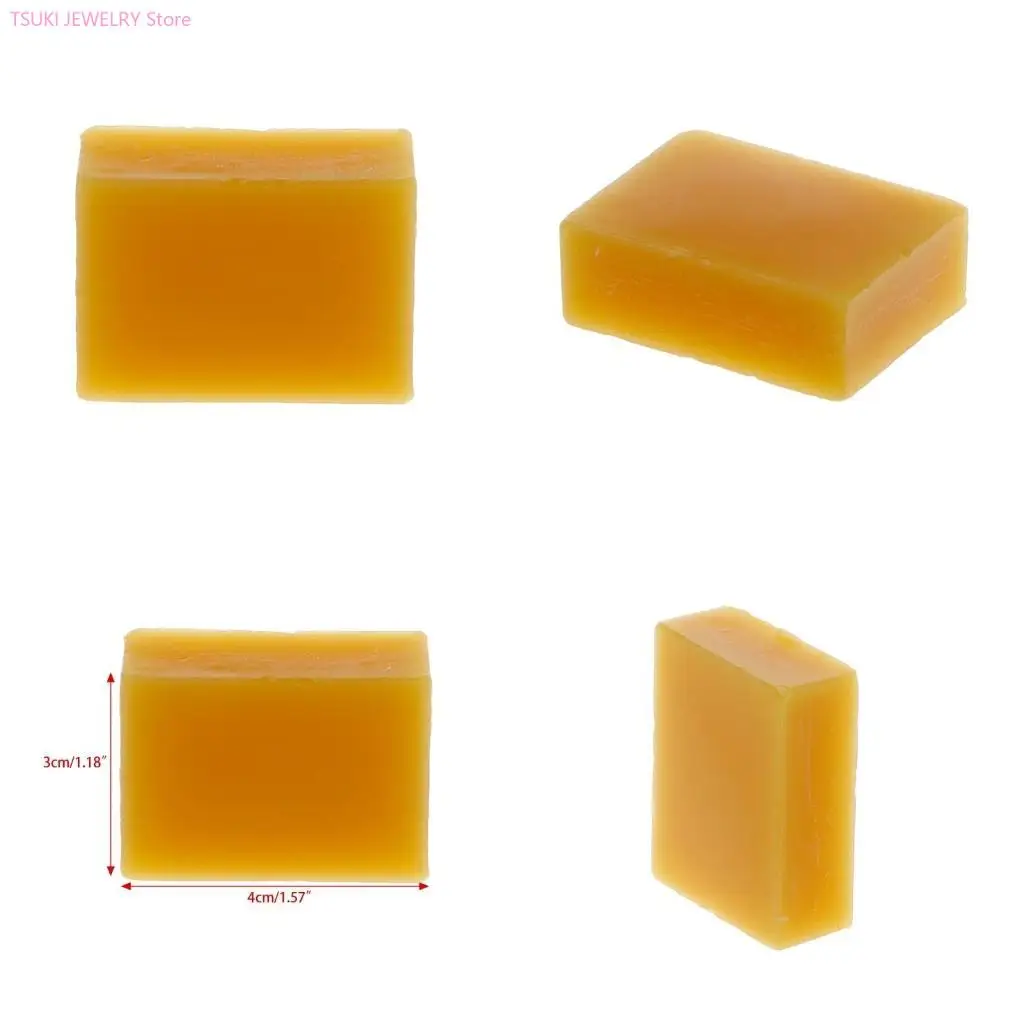 

62KE Leather Craft Thread Line Wax Rectangle Organic Beeswax Block Sewing Supplies
