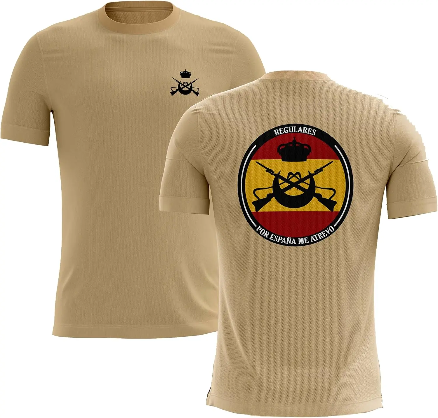 Camiseta de Regulares del Ejercito español. Short Sleeve Casaul 100% Cotton Shirt