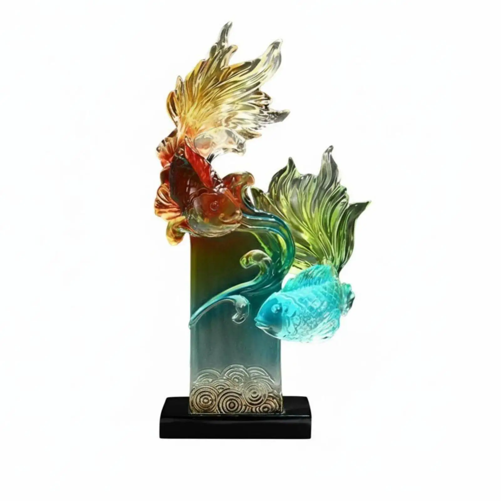 Decorative Fish Lucky Statue Stylish Koi Aquarium Ornament Home Decoration for Wine Cabinets Room