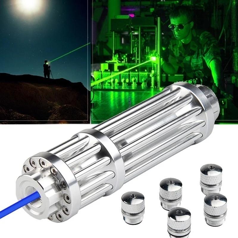 Mạnh Mẽ Xanh Dương Mới Bút Trình Chiếu Laser Pointer Tia Ánh Sáng Chuyên Nghiệp Quân Sự Cao Cấp Lazer Ánh Sáng (Không Có Pin)