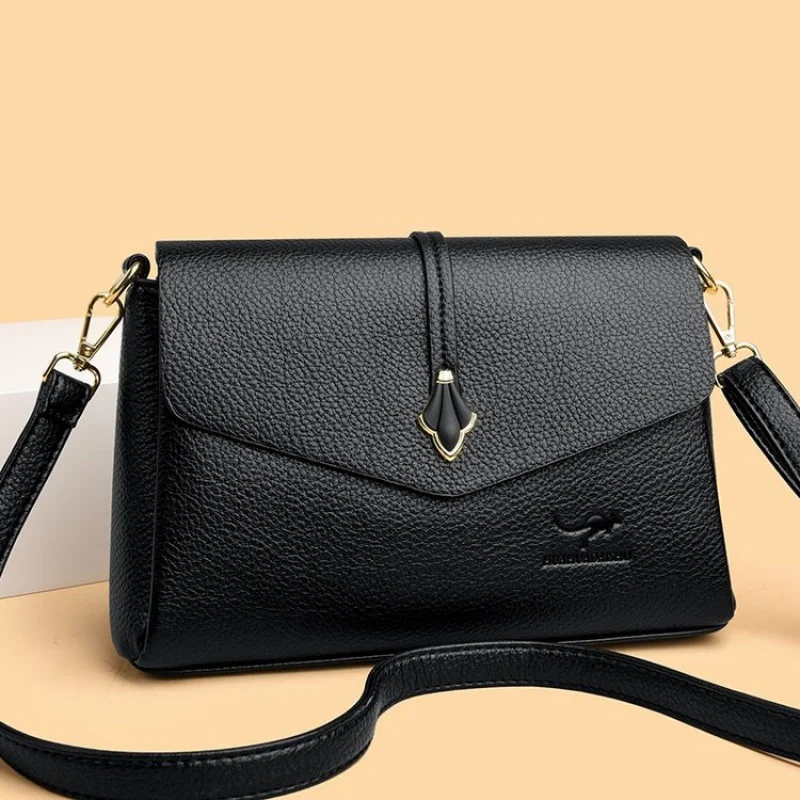 

Modern Vintage Crossbody Bag - Unique Solid Color Tote For Casual Outings And Business Meetings