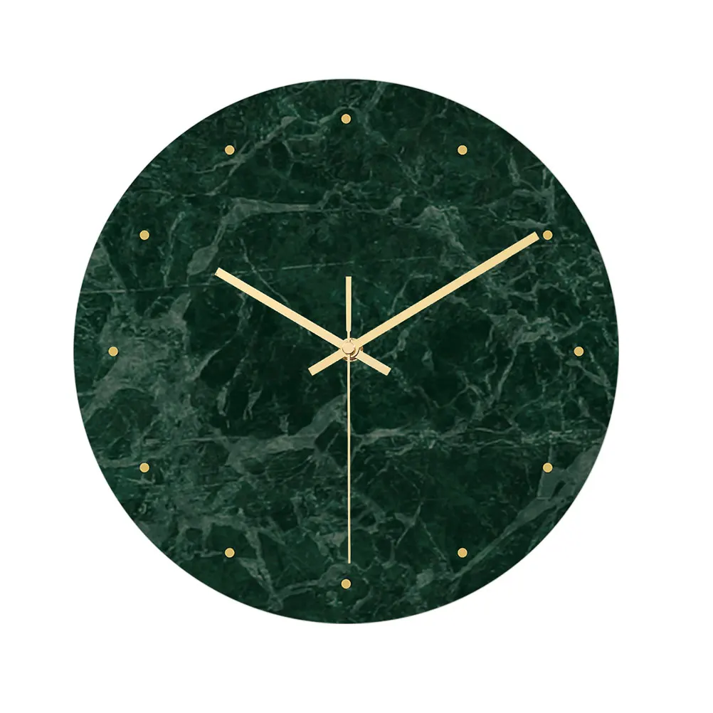 

Luxury Marble Wall Clock Silent Acrylic Home Decor Round Living Room Bedroom Office Kitchen Easy Installation Household
