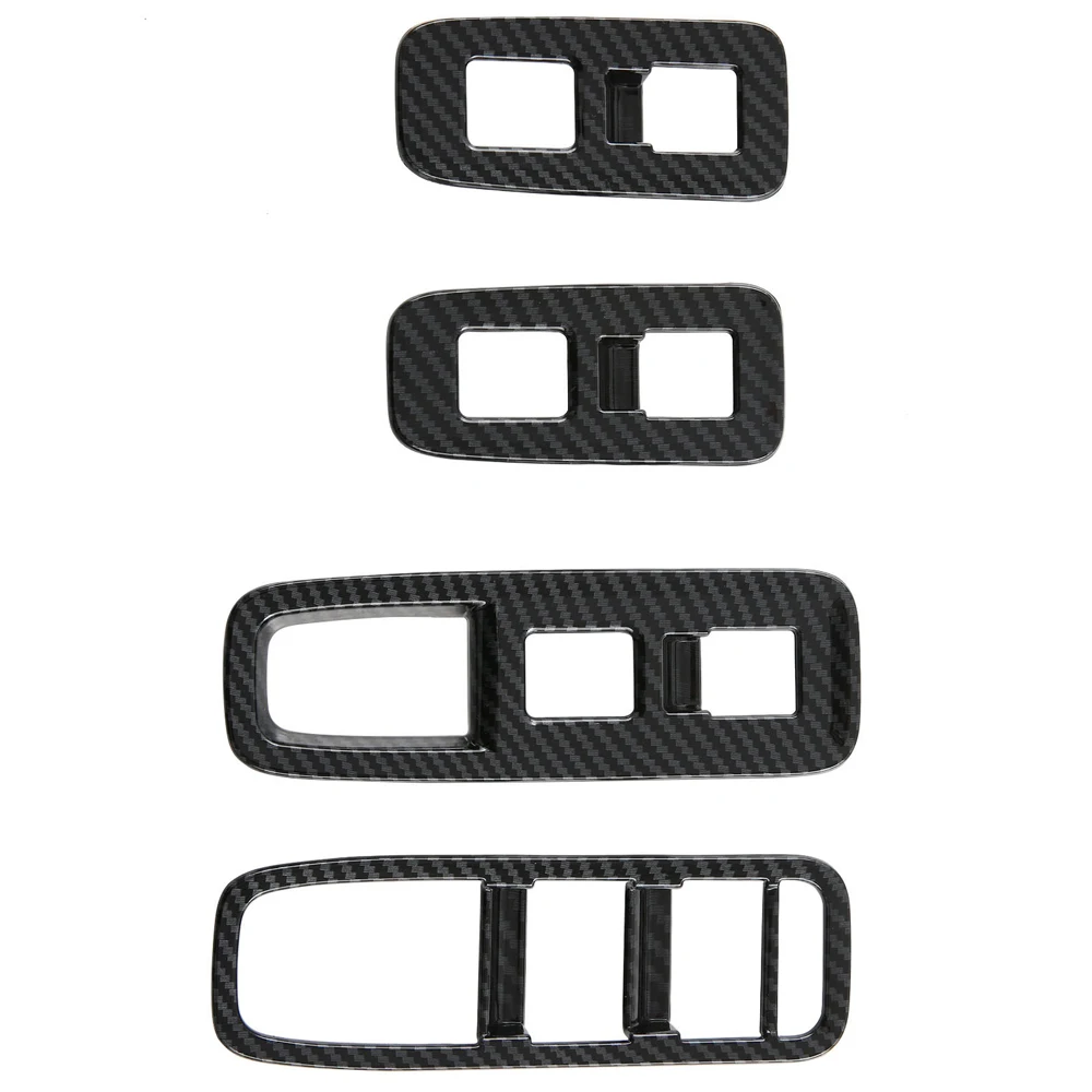 4pcs ABS Imitate Carbon Fiber Window Glass Switch Lift Cover For Lexus RX 2023 Car Stlying Accessories