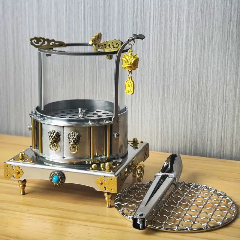 Tea Brewing Furnace Indoor High Temperature Resistant Glass Watch Fire Heating Portable Multifunctional Siege Furnace to Make
