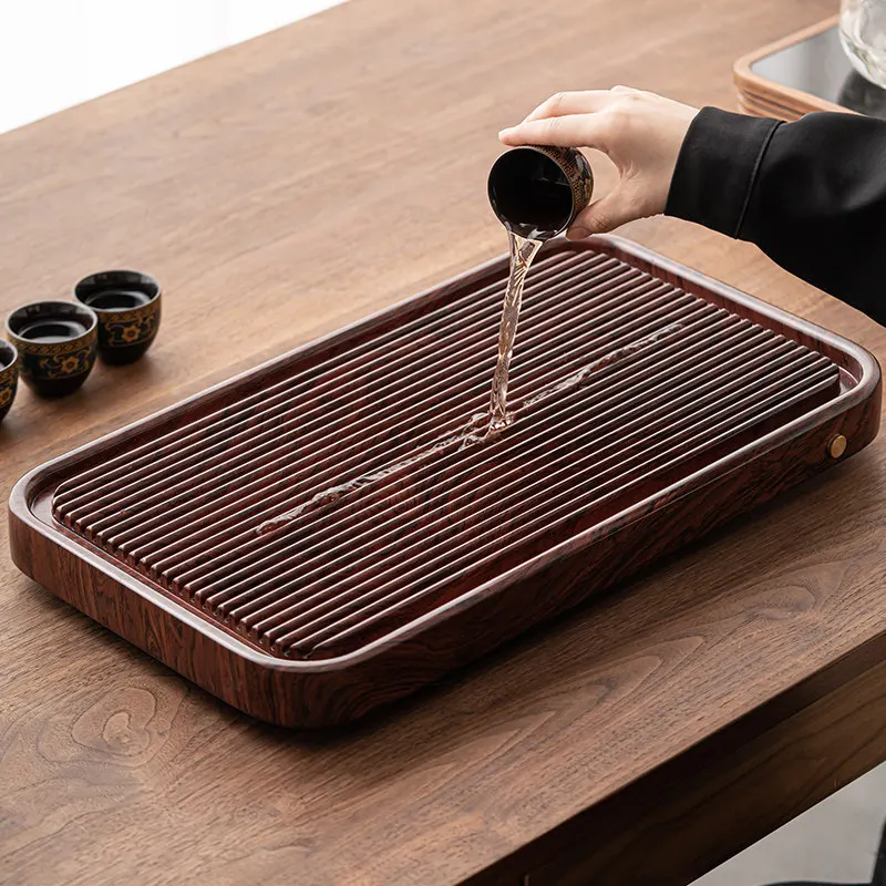 Solid Wood Living Room Tea Tray Bamboo Rectangular Tea Tray Shapes Serving Home bandeja de bambu para cozinha Decorative Tray