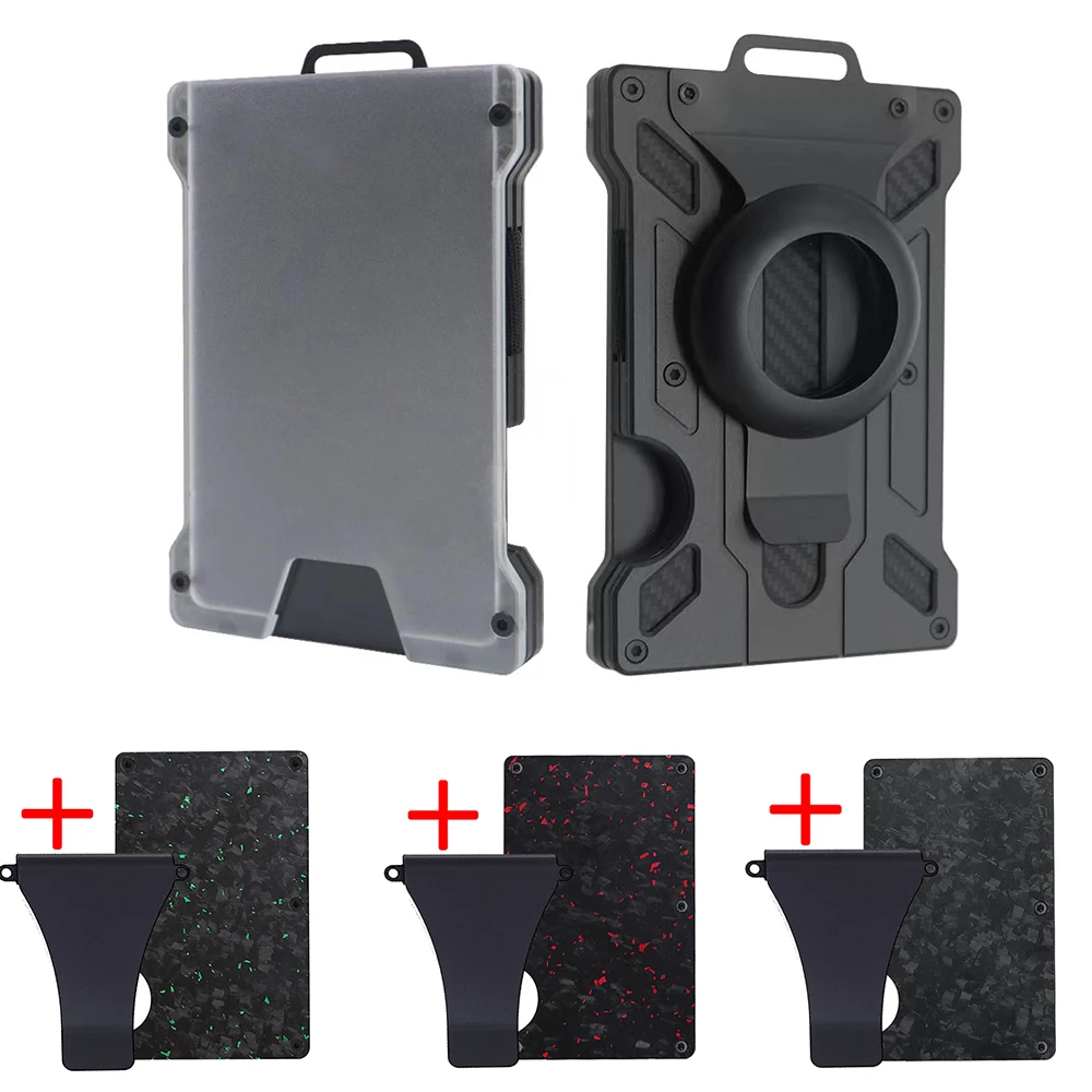 

Минималистичный кошелек для мужчин и женщин — RFID-кошелек, устойчивый к царапинам, держатель для кредитных карт и зажим для денег, легко снимается для денег и карт