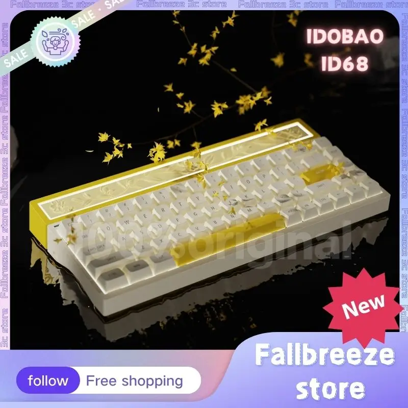 

idobao ID68 Gamer Mechanical Keyboard 2Mode USB//Bluetooth Wireless Keyboard 68keys RGB Hot-Swap Backlight Gaming Keyboards Gift