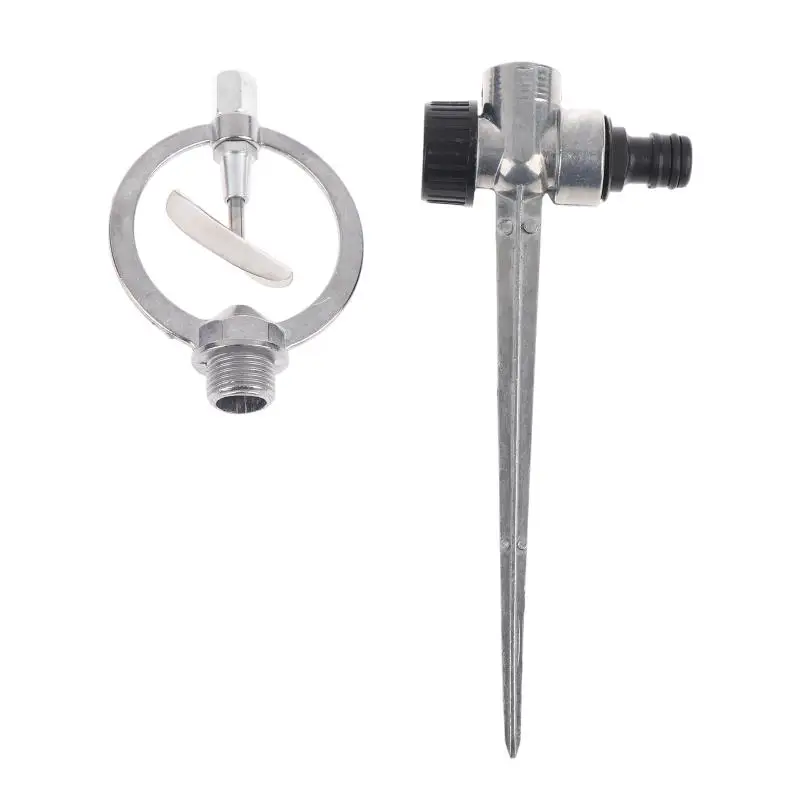 1/2'' Aluminum Alloy Butterfly Head Irrigation Sprinkler 360° Rotary Garden Lawn Field Landscape Agricultural Greenhouse Nozzle