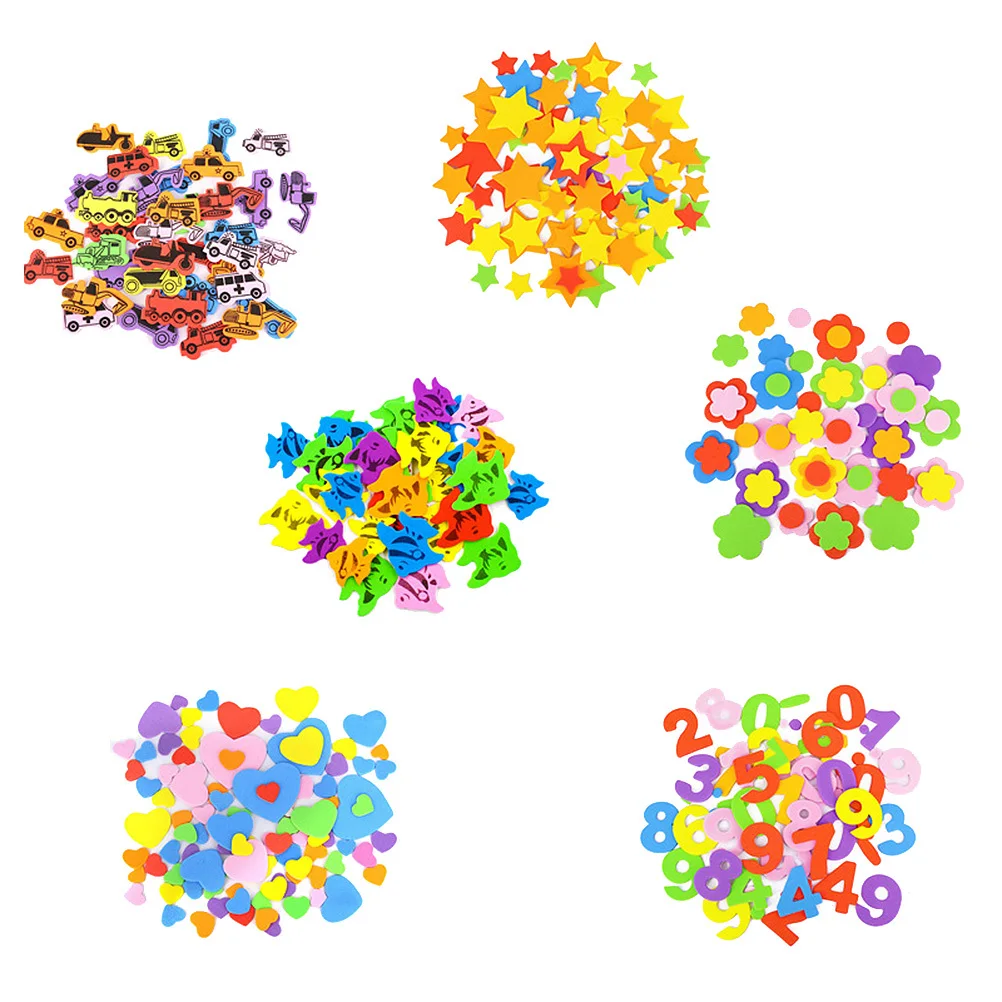 5 قطعة ملصق إسفنجي رقم ملصق ل ثلاثية الأبعاد جدار الفن إيفا رغوة الشارات التعليمية الإبداعية أداة التعلم الفكرية