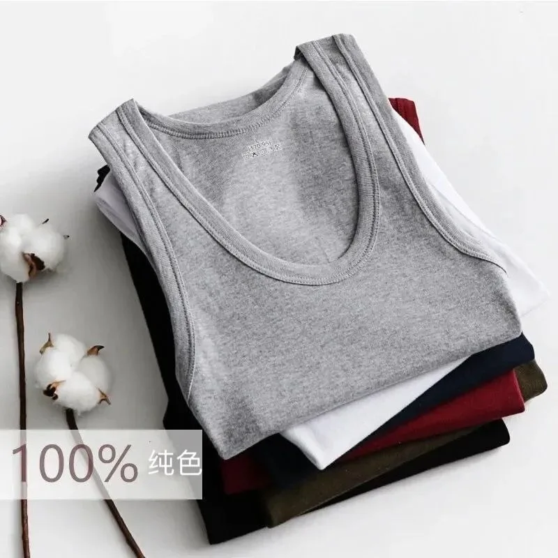 Summer Solid Color Plus Size Vest for Men's Health, Breathable and Elastic Men's Vest, Sports Sweatshirt, Base Trend