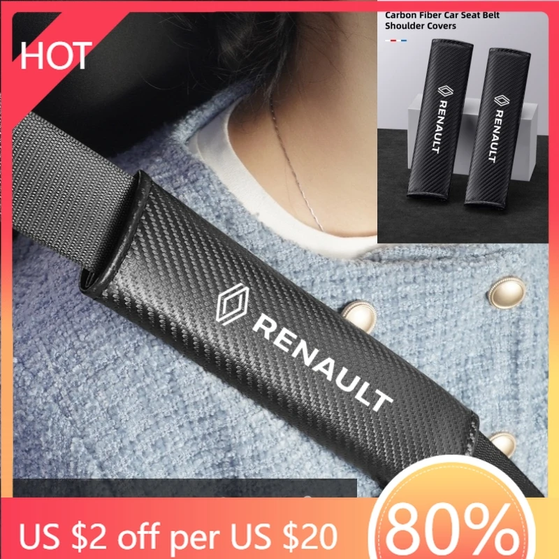 

Для Renault 2026 новые колпаки ступицы, 2 шт., чехол для автомобильного ремня безопасности, стильная хлопковая защитная защита плеч для Renault Megane 2 3 Twingo Cli
