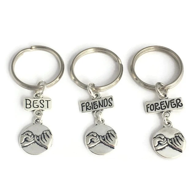 Best Friends Forever 3 Hand in Hand Pendant Friendship boy girl Keychain AliExpress