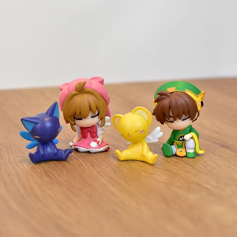 

Cardcaptor Sakura Sleeping in Sitting Position Dolls Shoulder To Shoulder Figures CERBERUS SPINEL SUN Desktop Decorations