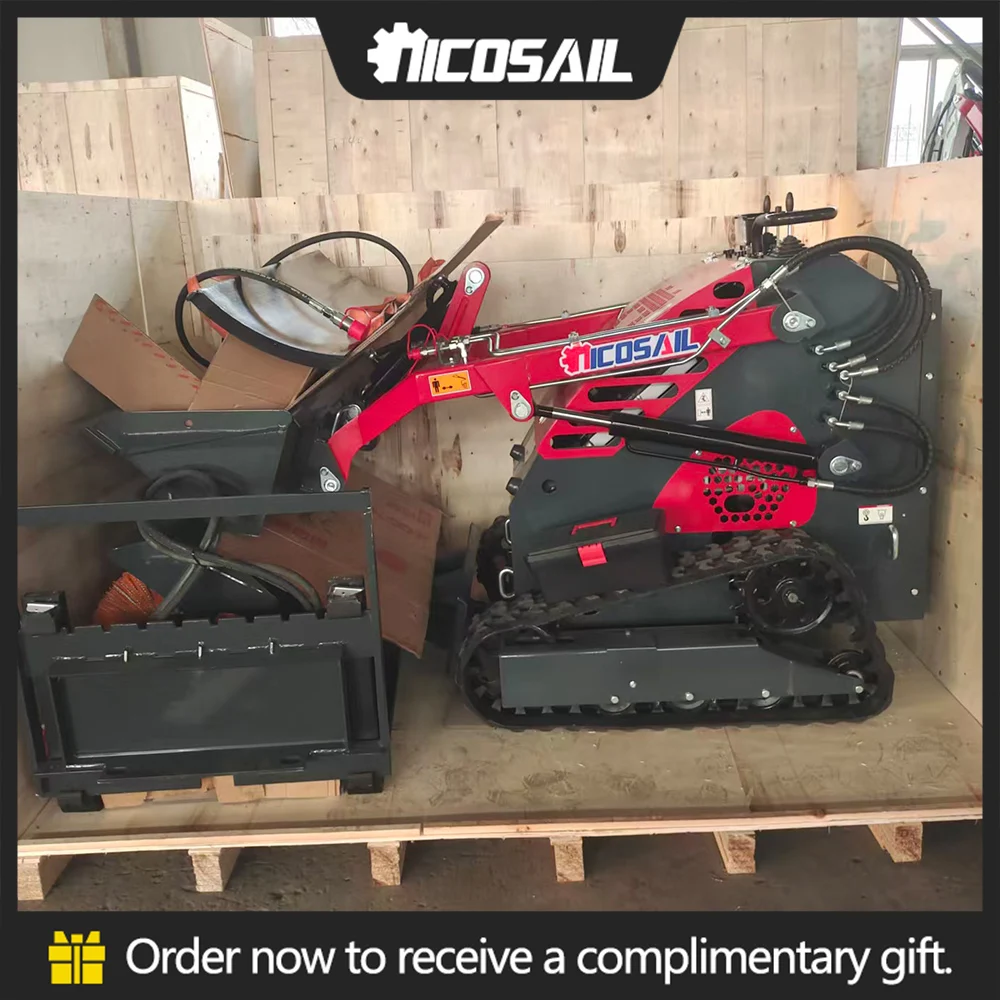 Nicosail 380E Mini Skid Steer Loader CE Approved Multi Attachment Compatible for Farm Use