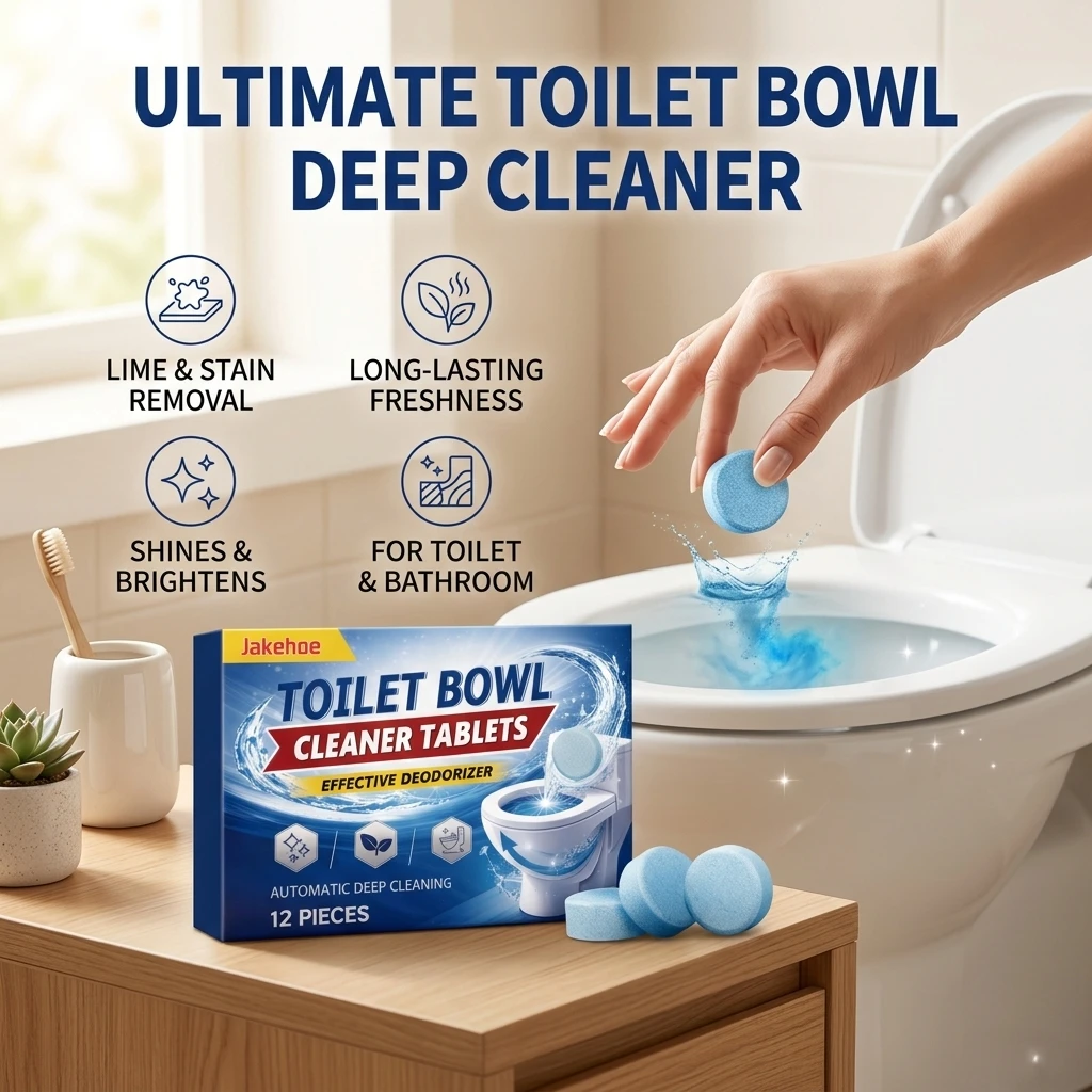 Toilet Bowl Cleaning Tablet Remove Limescale & Urine Scale Eliminate Odor Long-Lasting Fresh Fragrance Toilet Descaling Cleaner