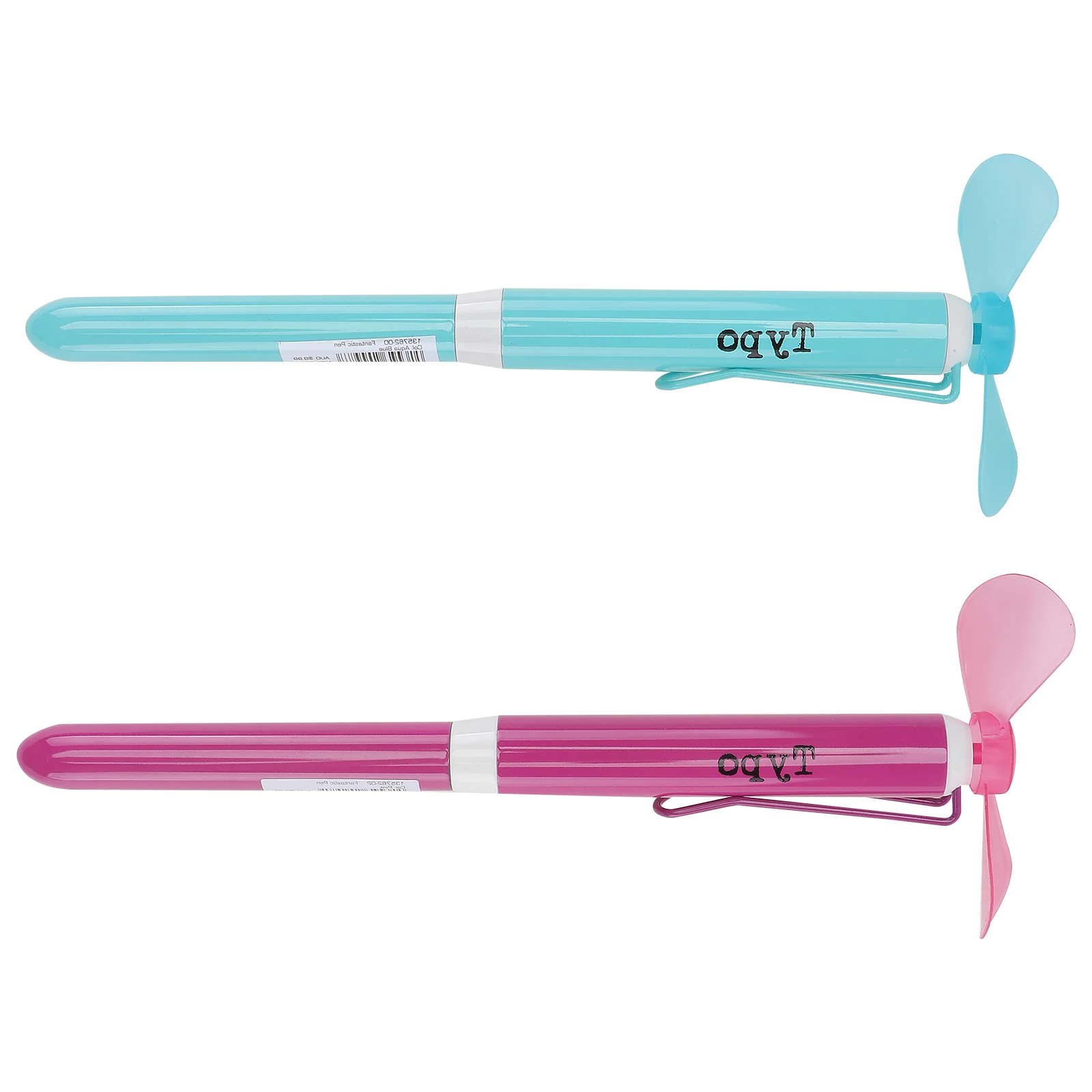 

2 Pcs Pen Fan Adorn Creative Ballpoint Students Present Handheld Chic Pens Multifunction Pastel