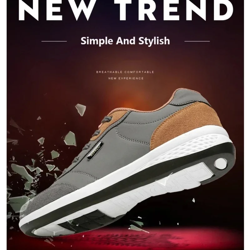 

Men Shoes Spring Autumn Waterproof Walking Sneakers Leisure Male Leather Sports Shoes Non-Slip Footwear Tennis for Men hombre