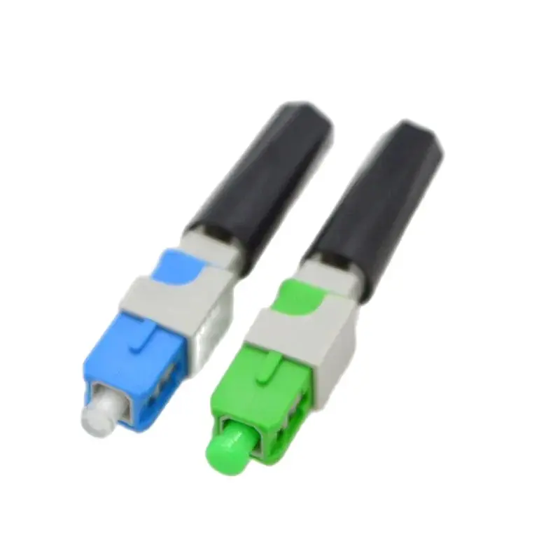 100PCS FTTH Pre-Bur Fiber Optic Quick Connector Mechanical SC UPC APC Fast Connector Adapter Factory price Wholesale