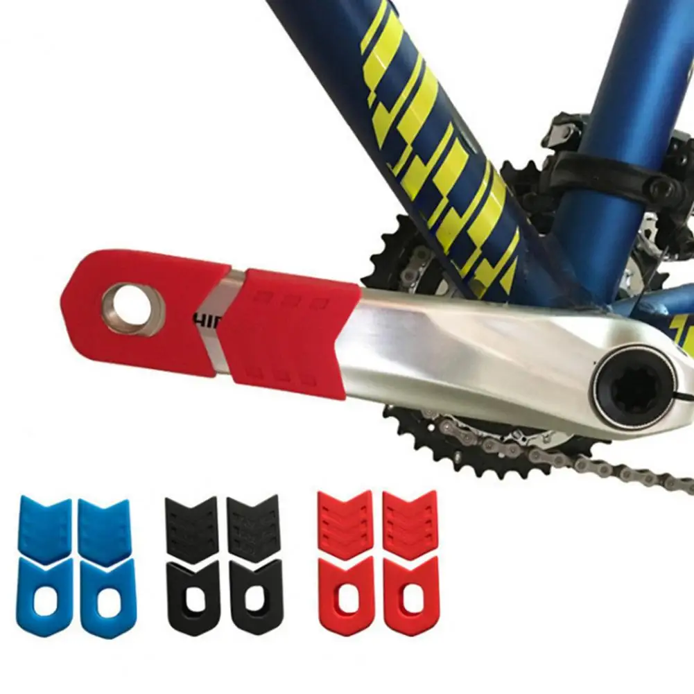 1 Pair Bicycle Crank Protector MTB Mountain Bike Crankset Caps Protector Anti-Scratch Bicycle Crank Arm Boots Protective Gear