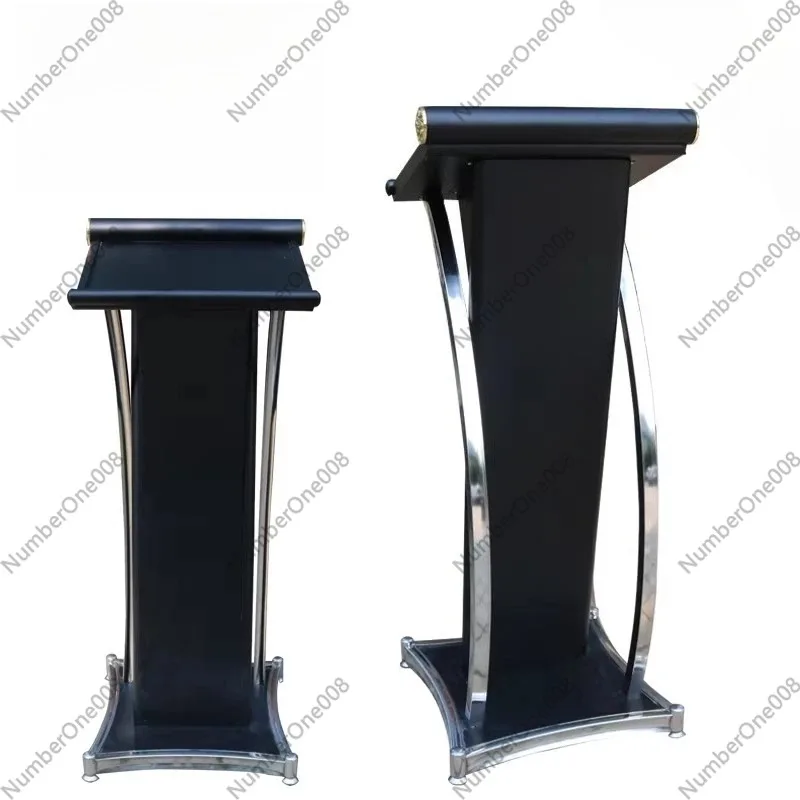 For Minimalist Stainless Steel Lectern - Sleek Podium for High-End Reception Areas, Restaurants & Corporate Events
