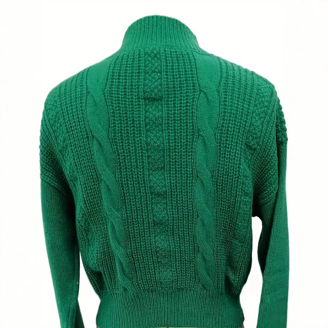 High-waisted Short Sweater Women's Autumn Winter 2025 New Knitted Bottoming Shirt with Foreign Style Inside Wearable Wool