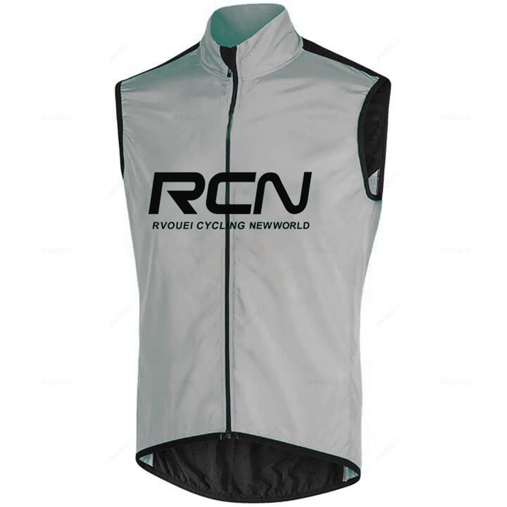 2023 Rcn Pro Team Men Summer Windproof Cycling Jersey Vest Bike Sleeveless Lightweight Breathable Vest Bicycle Cloting Ciclismo