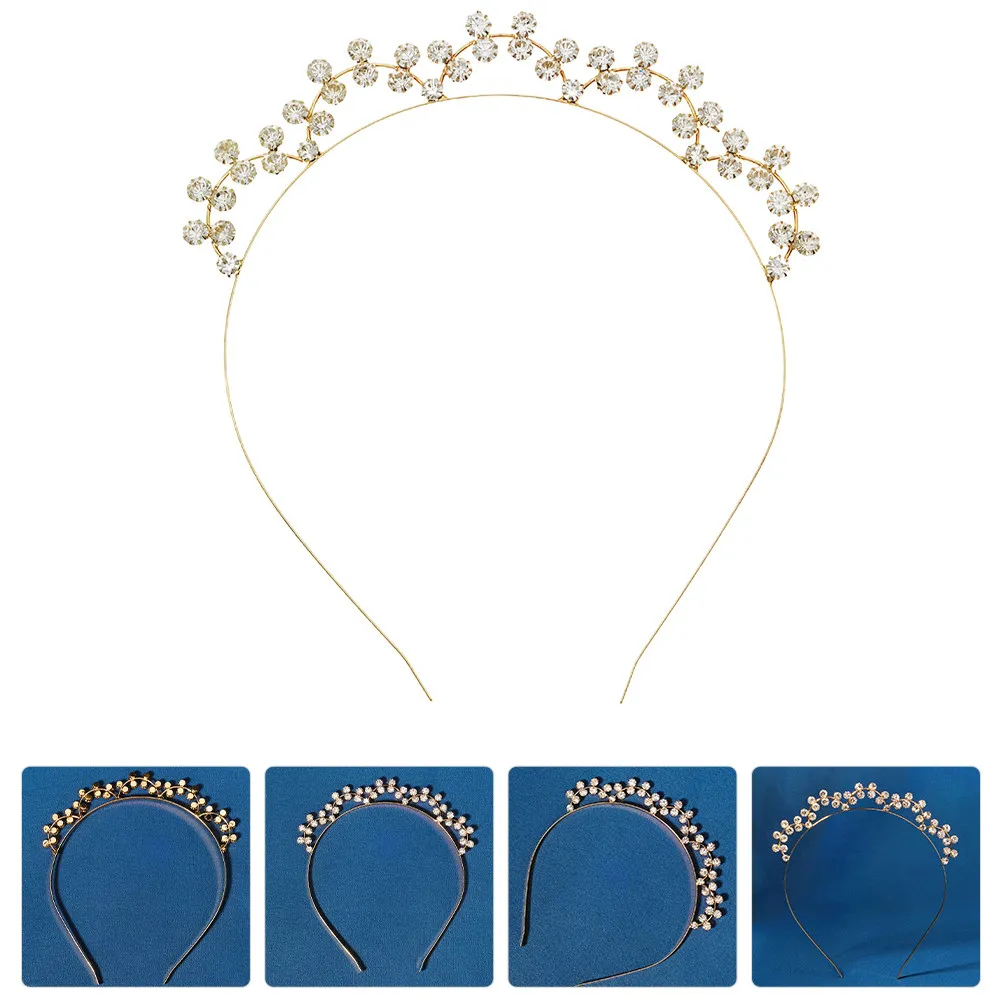 

Rhinestone Headband Women Stylish Chic Hairband Party Wedding Dance Hair Accessory Shiny Elegant Headpiece for Girls