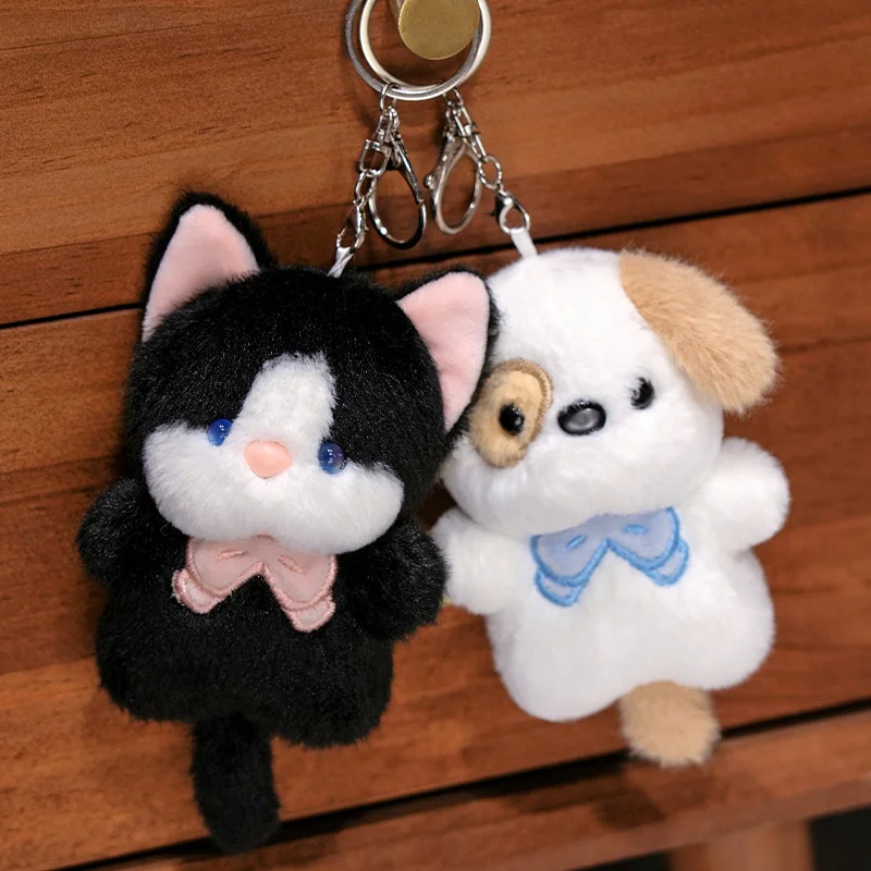 Creative Kitten Plush Puppy Fox Toys Anime Cute Koalas Cat Stuffed Dolls Kawaii Home Decor Birthday Gift Bag Pendant Key Chain