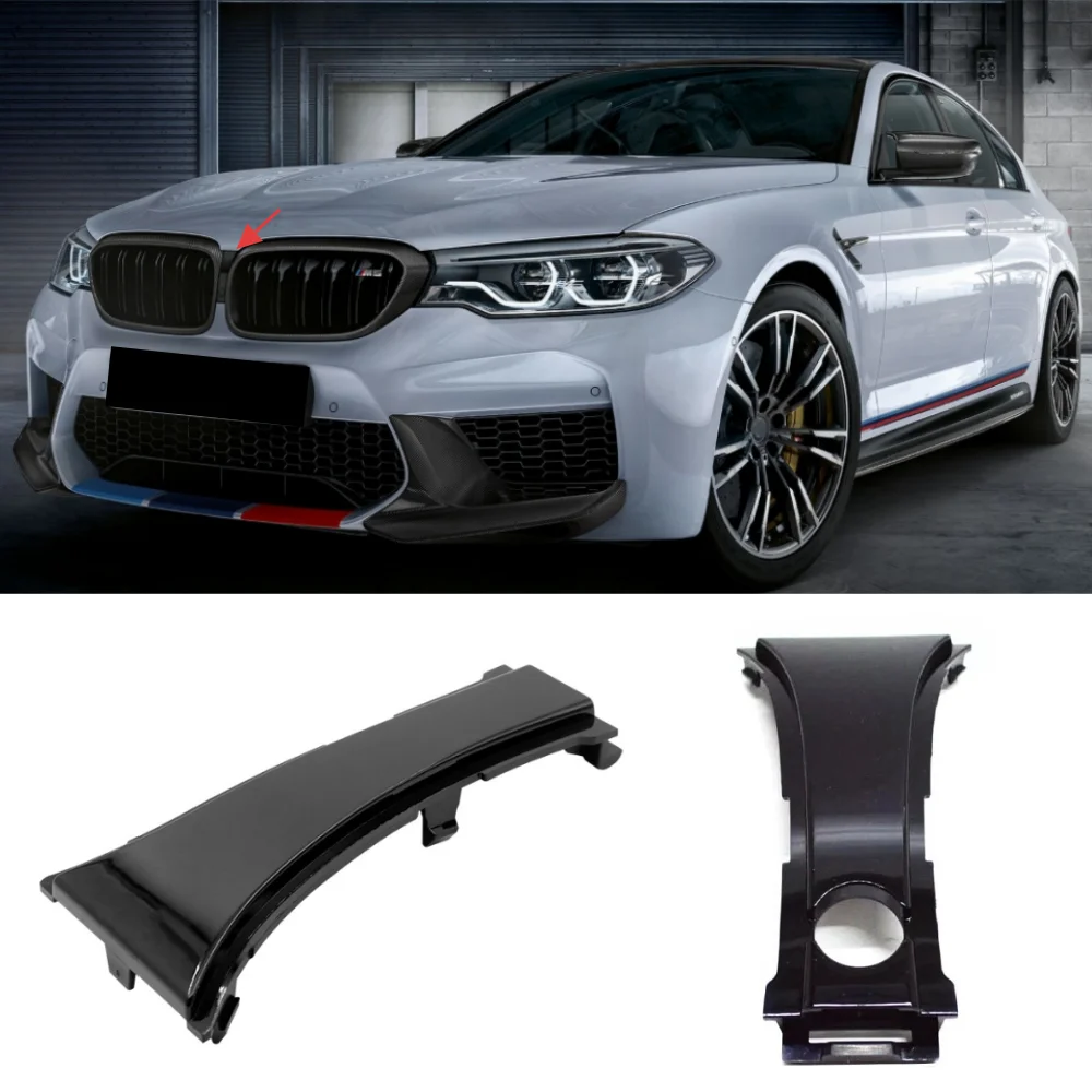 

For BMW 5 Series G30 G31 M5 F90 2016-2019 car front bumper grille middle bracket cover decorative strip OE: 51137349589 51137349