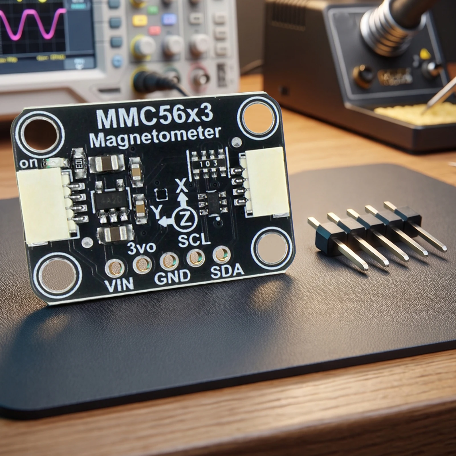 Triple-Axis MMC5603 Magnetometer STEMMA QT Qwiic I2C Module 20-Bit Resolution ±30 Gauss 2.2V to 3.6V