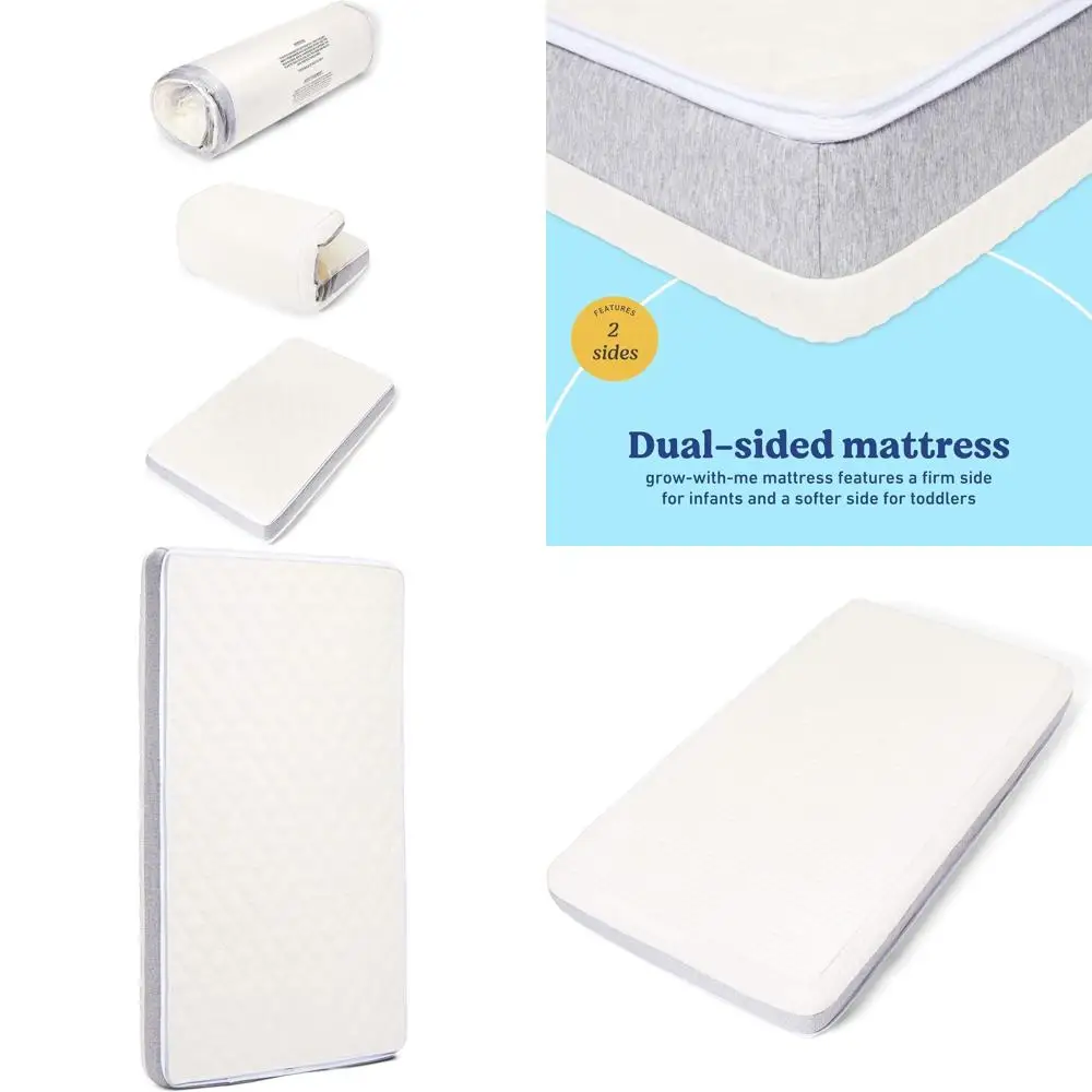

Premium Dual-Sided Crib & Toddler Mattress - GREENGUARD Gold Certified, Waterproof, Washable Cover, Suitable for Crib & Toddler