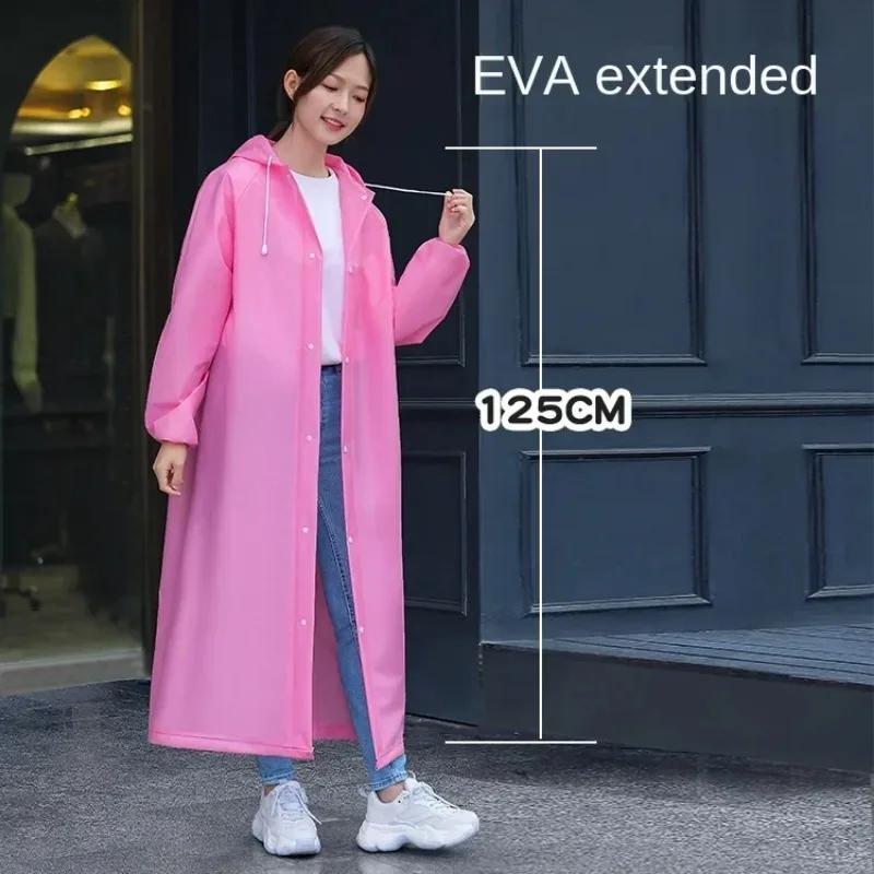 eva breathable transparent raincoat with hood all over, suitable for outdoor activities and concerts