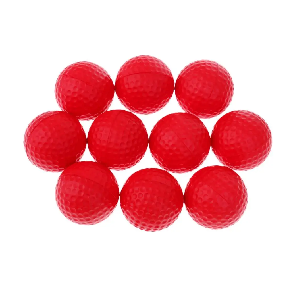 Set of 10 Soft PU Foam Golf Balls for Indoor And Outdoor Training