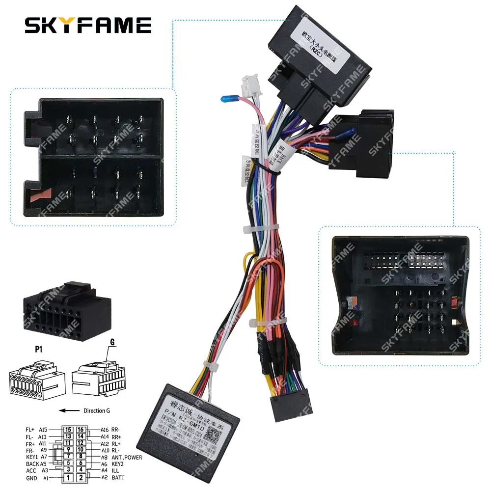 SKYFAME samochód 16pin adapter wiązki przewodów Canbus dekoder skrzynki dla opla Astra Zafira Antara Vectra Corsa Meriva