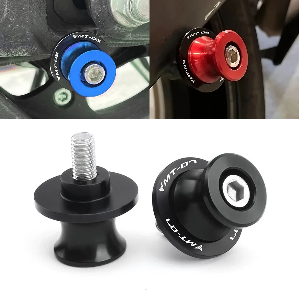 Para yamaha mt 03 07 09 10 mt03 mt07 mt09 mt10 swingarm carretel slider suporte parafusos 6mm acessórios da motocicleta