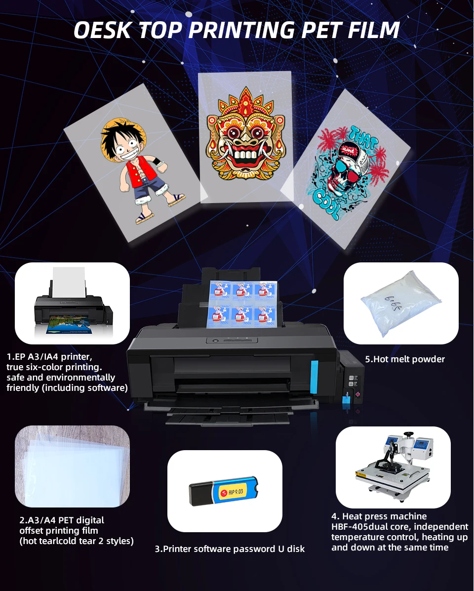 A3 L1800 Film Printer A3 Size For DTF Printing Inkjet Printers Digital Printers
