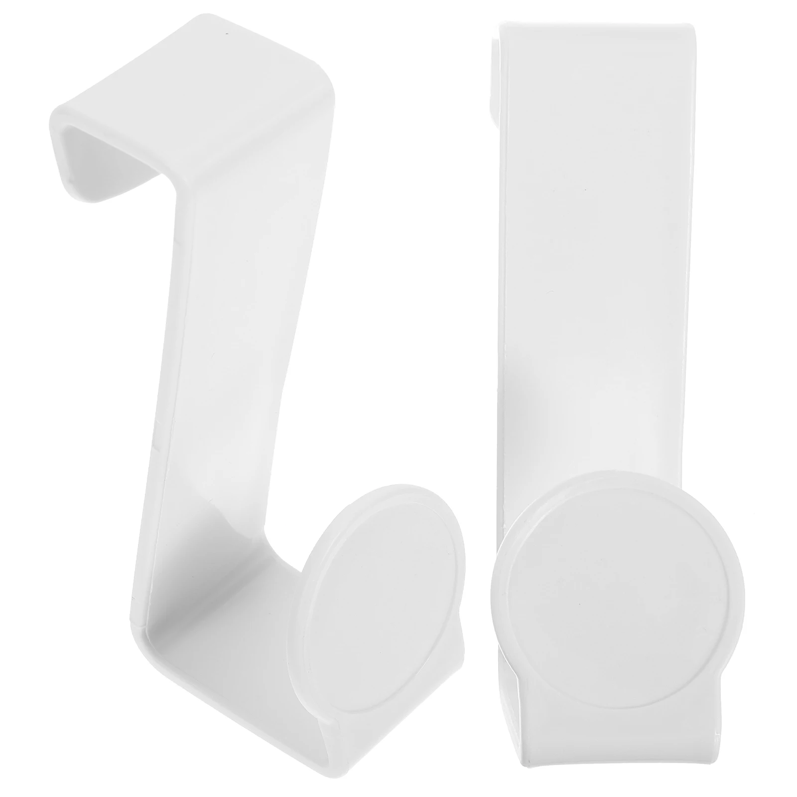 

2pcs White Plastic Potty Hooks Bathroom Toilet Washer Mounted Multifunction Home Storage Space Saving Door Hooks