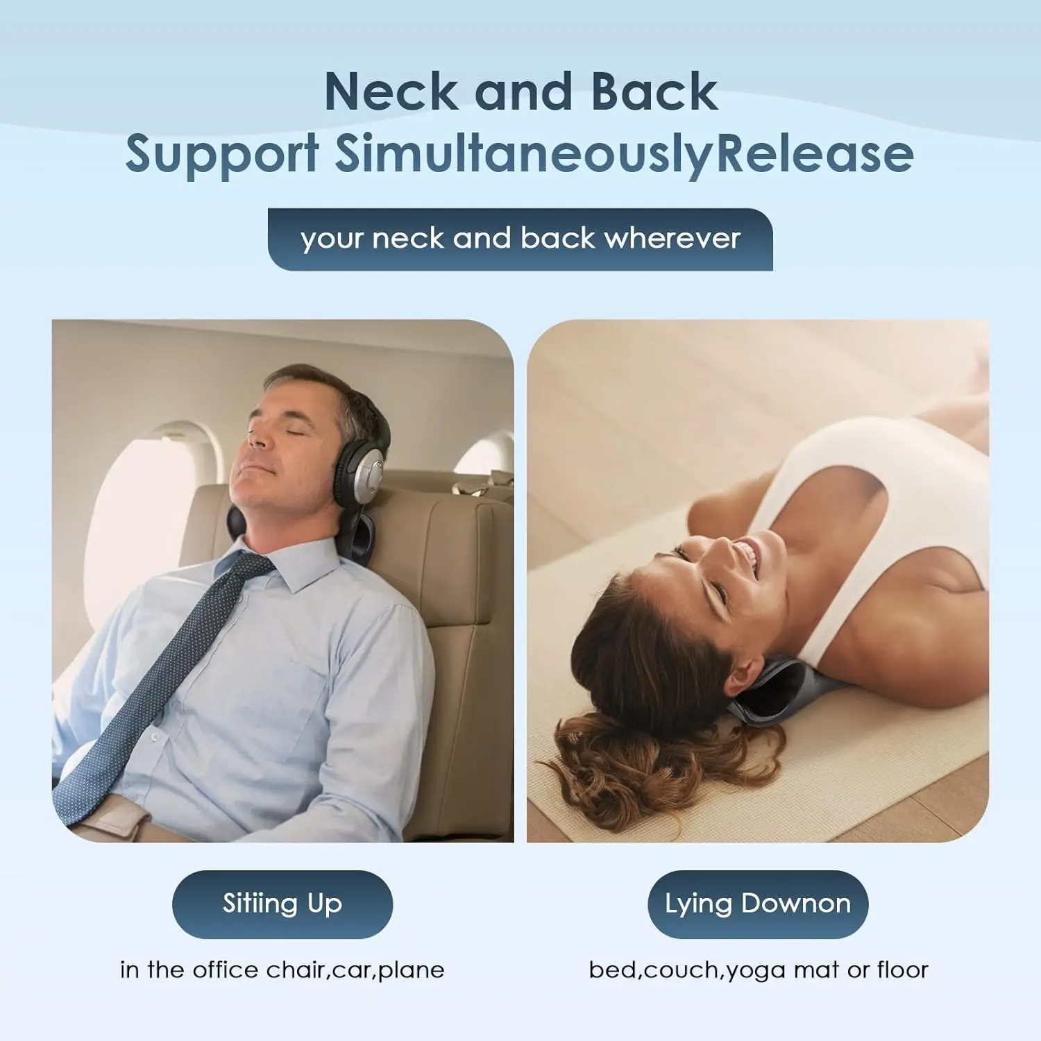 Trigger Point Massager Cervical Traction Device Back Stretcher for TMJ Pain Relief Neck and Shoulder Relaxer