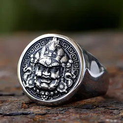 Anillo de cabeza de dragón 3D de acero inoxidable 316L para hombre, joyería de Animal muy pulida, regalo, novedad de 2024
