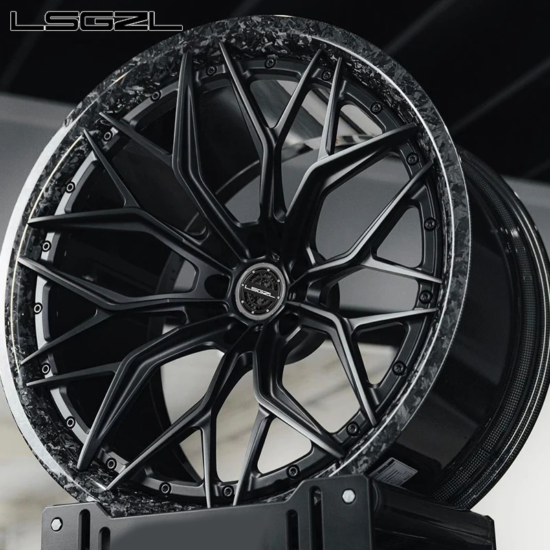カーボンファイバーホイールホット販売鍛造アルミ合金リム高級 C8 フェラーリ 5x114.3 深凹 16-26 インチホイール