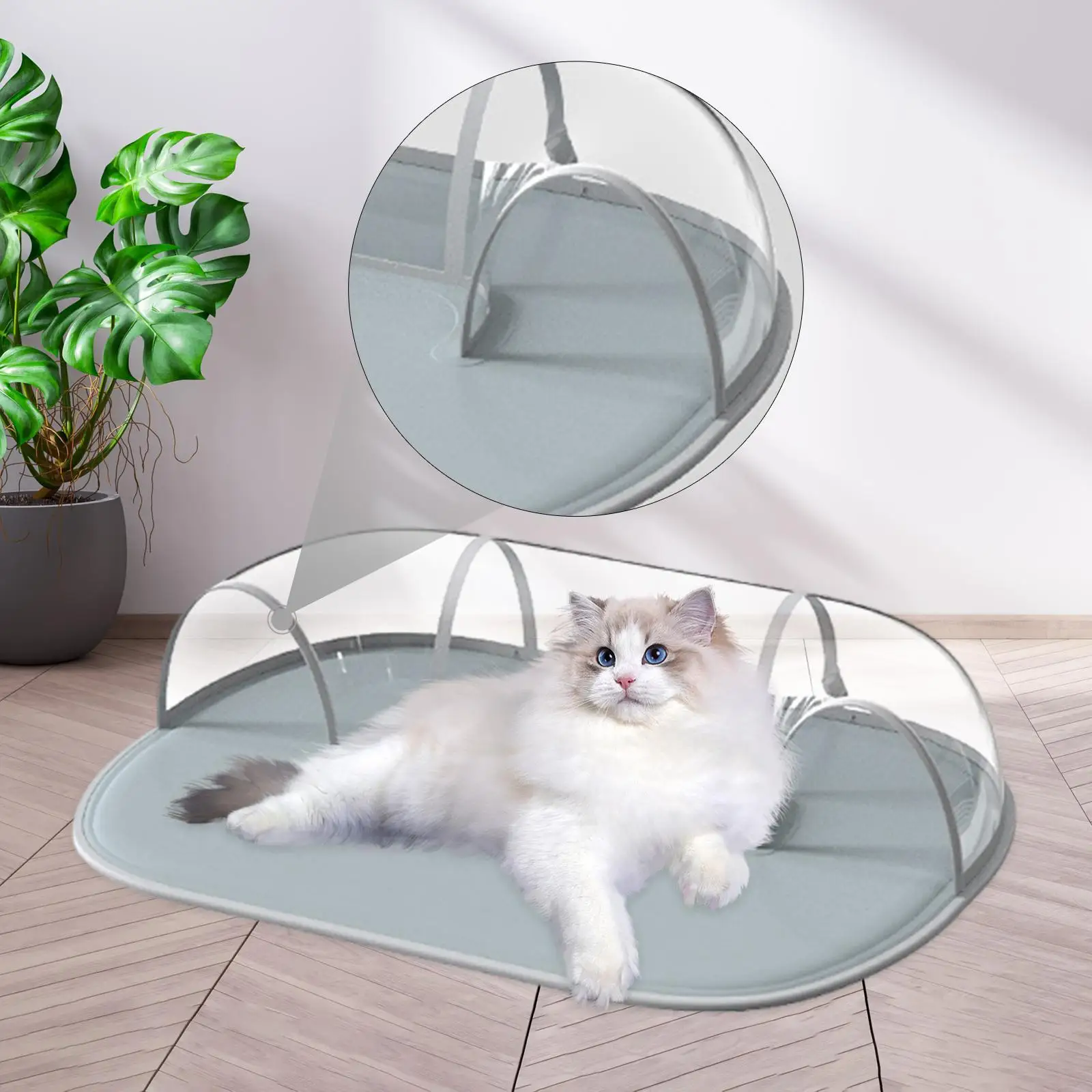 屋内猫ウサギ小動物用トンネルドッグチューブ付き猫冷却ベッド