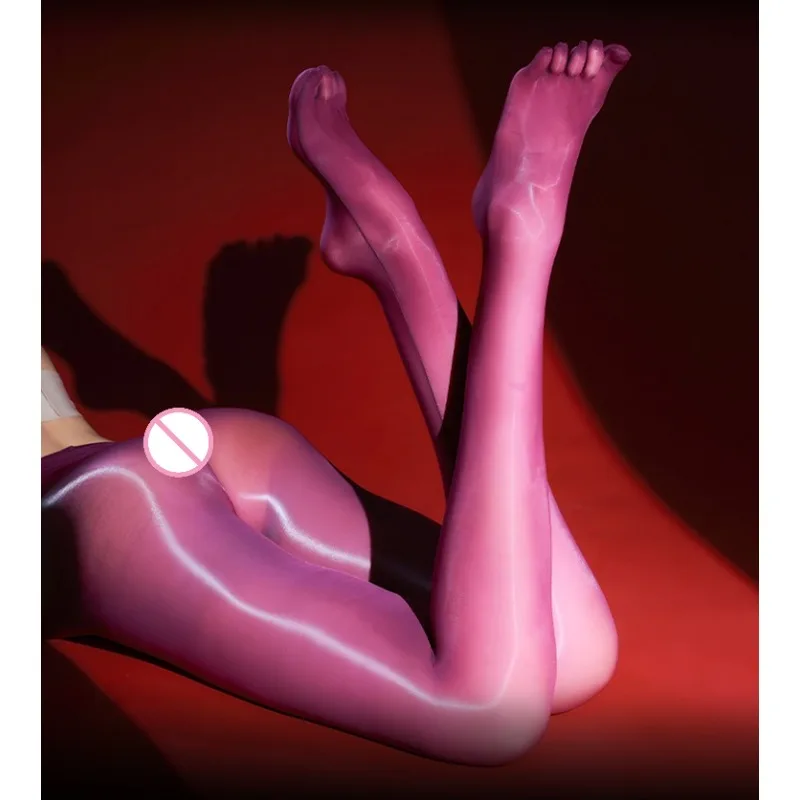 New Design Toe Separate Oil Shiny Pantyhose Sexy Black Brown Toe Tights Silk Smooth Ultra thin Cicada Wing Sexy Women Stockings