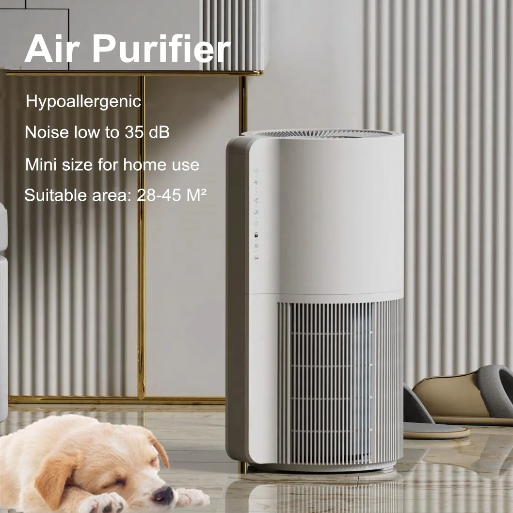 TUYA APP Wifi Control Smart Air Purifier Filtering Cat Dog Flying Hair Pet Odor Removal For Home Use